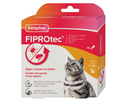 FIPROtec : Pipettes antiparasitaires pour chat au Fipronil - Lot de 4