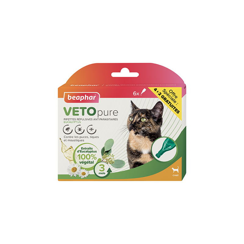 Pipettes antiparasitaires Eucalyptus pour chat | Beaphar