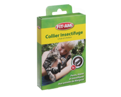 Collier insectifuge FIT-AMI pour chat - Protection contre puces, tiques et moustiques