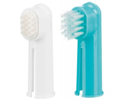 Set de 2 brosses à dents doigtier pour chien et chat | Trixie