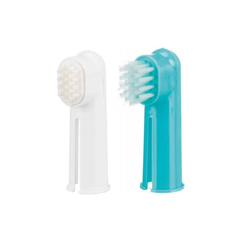 Set de 2 brosses à dents doigtier pour chien et chat | Trixie