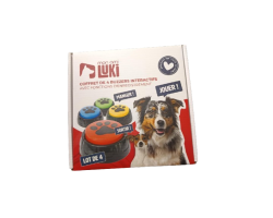 Coffret de 4 buzzers interactifs pour chiens - Mon ami Luki