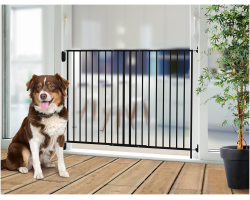Barrière Tom Outdoor Noir H105cm pour chien - Sécurité et Design