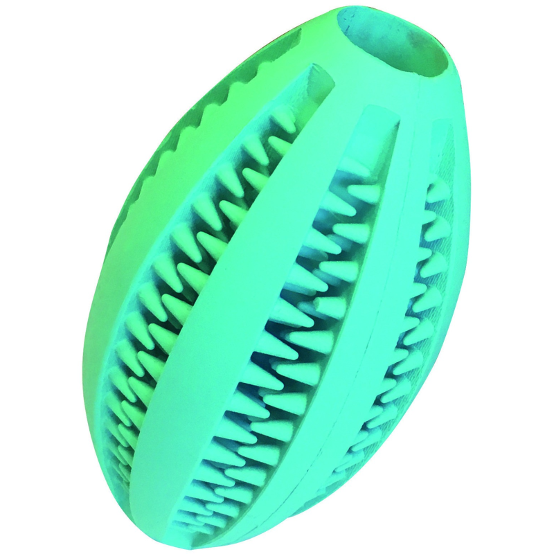 Dental Fun Balle Rugby pour Chiens - Jouet Dentaire en Caoutchouc