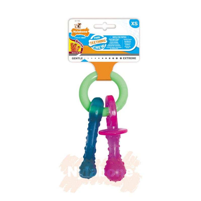 Teething Pacifier Nylabone XS - Jouet à Mâcher pour Chiots | Sauvez leurs Gencives