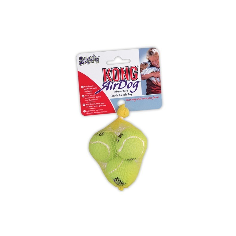Jouet KONG AirDog Squeakair Ball - Lot de 3 pour chien