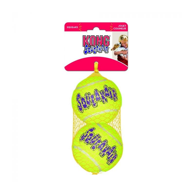 Jouet KONG AirDog Squeaker Ball par 2 - Plaisir et sécurité pour chiens