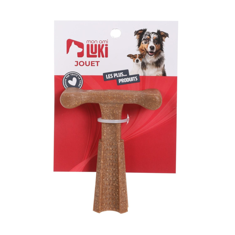 Jouet marteau à mâcher pour chien - Dents PM en bois synthétique