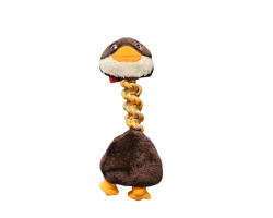 Jouet peluche canard marron pour chiens - Mon ami Luki