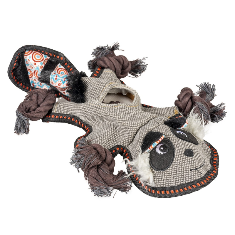 Canvas raton laveur gris - Jouet résistant pour chien