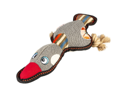 Canard gris en canevas - Jouet résistant pour chien | Duvoplus