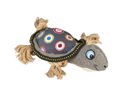 Jouet tortue gris en canevas pour chiens | Duvoplus