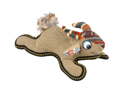 Jouet chèvre brun en canevas pour chien | Duvoplus