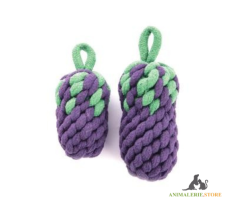 Jeu pour chien en corde tressée - aubergine