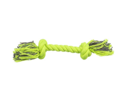 Corde de jeu en coton avec deux nœuds pour chiens | Accessoire résistant et coloré