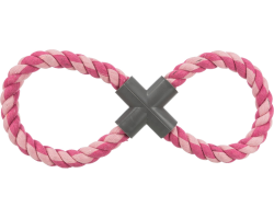 Grand jouet en corde formant un 8 pour chien - Jouet durable
