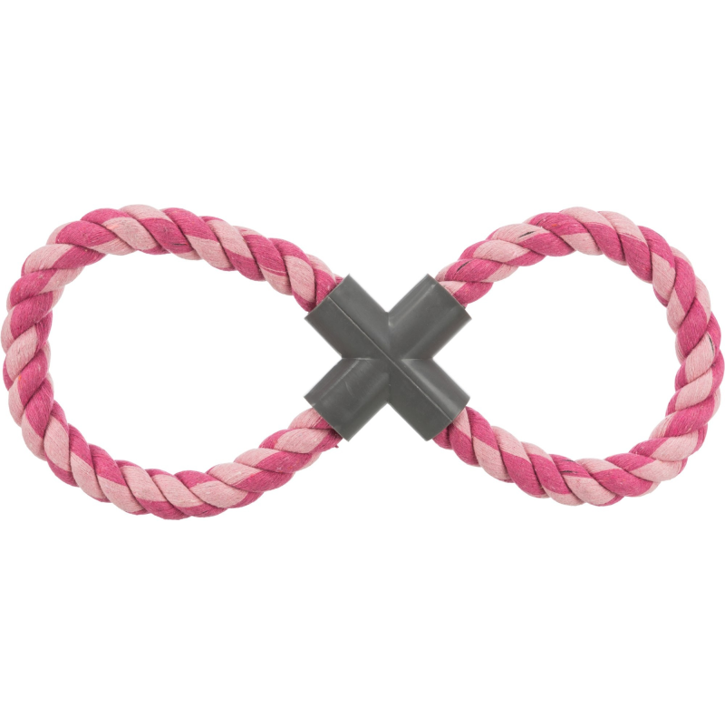 Grand jouet en corde formant un 8 pour chien - Jouet durable