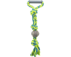 Jouet corde avec poignée et balle de tennis Trixie - Amusement pour chiens