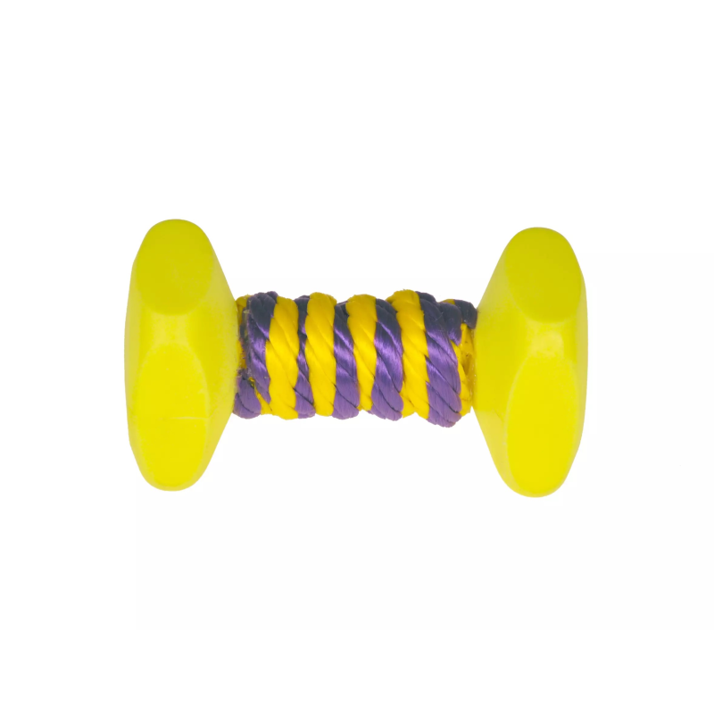 Jouet dressage pour chien haut de gamme - Haltère en nylon et corde