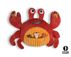 Jouet peluche distributeur de friandises crabe 29 cm pour chiens