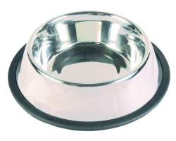 Ecuelle en acier inox pour chiens - Gamelle avec antidérapant