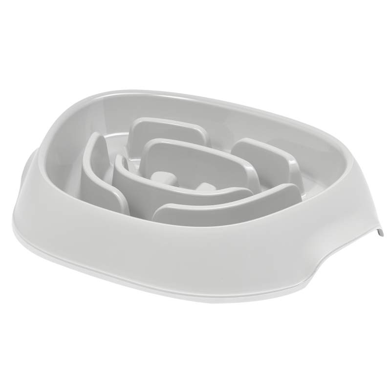 Gamelle anti glouton Plato Slow L 950 ml crème pour chiens