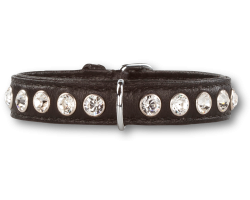 Collier Doxtasy Swarovski Strass Extreme Black/White 15mm pour Chiens
