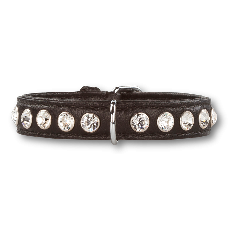 Collier Doxtasy Swarovski Strass Extreme Black/White 15mm pour Chiens