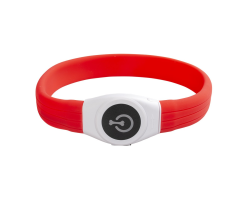 Collier lumineux rouge pour chien - Sécurité nocturne