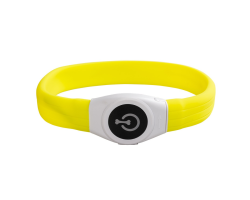 Collier lumineux jaune pour chiens - Sécurité nocturne