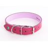 Collier en cuir ALLURE Rose et Rose pour chien - Chic et élégant