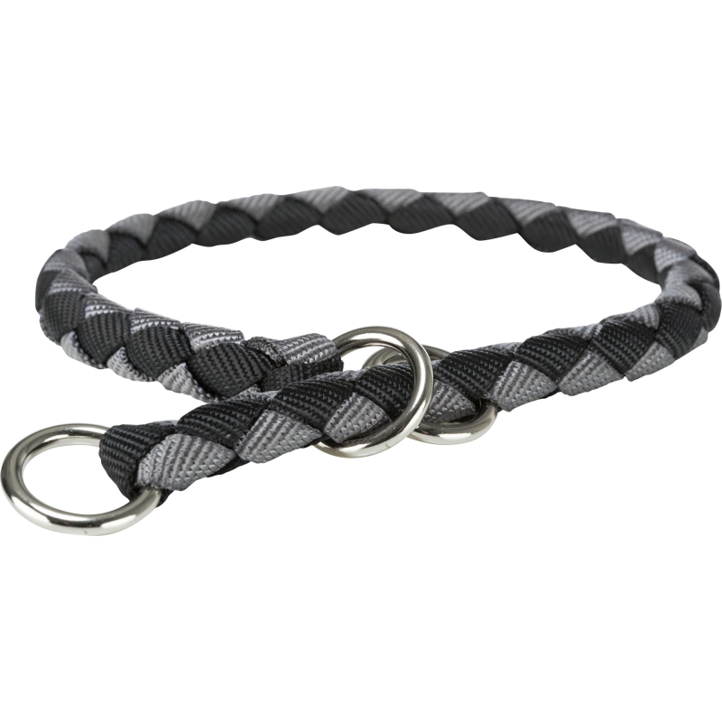 Cavo collier semi-étrangleur noir/gris pour chiens - Confort et sécurité
