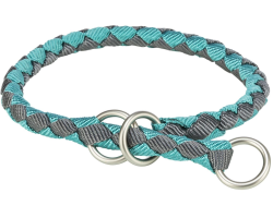 Collier semi-étrangleur Cavo aqua/gris graphite pour chiens