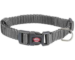 Collier premium gris graphite pour chiens - Élégance et sécurité