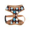 Harnais Urban Pup Brown & Blue Argyle pour chiens - Confort et style