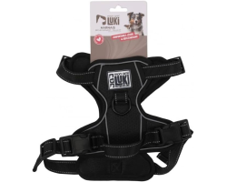 Harnais réfléchissant noir pour chiens - Mon ami Luki