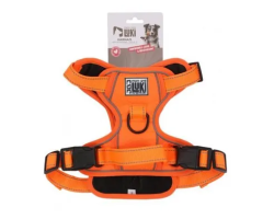 Harnais réfléchissant orange pour chiens - Confort et sécurité | Mon ami Luki