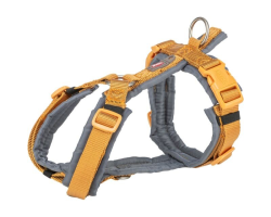 Harnais Premium Trekking Curry / Gris Graphite - Confort et Sécurité pour Chiens