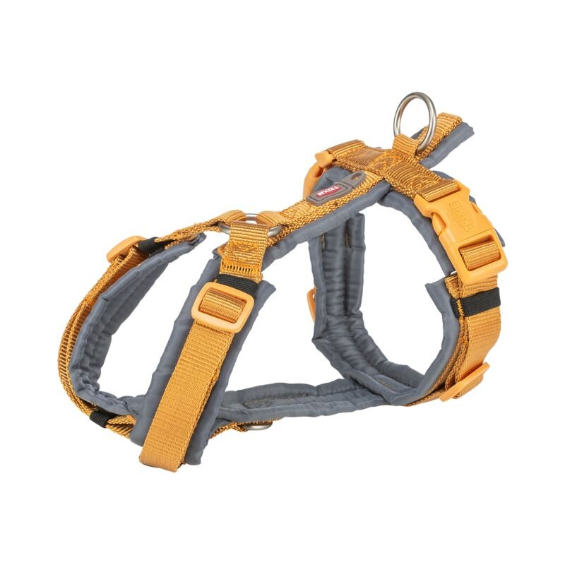 Harnais Premium Trekking Curry / Gris Graphite - Confort et Sécurité pour Chiens