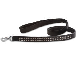 Laisse Doxtasy Swarovski Strass Extreme Black/White pour chiens