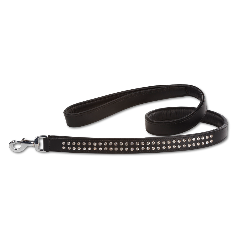 Laisse Doxtasy Swarovski Strass Extreme Black/White pour chiens