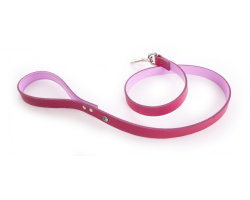 Laisse en cuir ALLURE Rose et Rose pour chien - Élégance et qualité