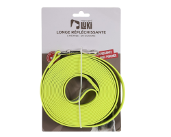 Longe réfléchissante silicone jaune fluo – 5m, sécurité et visibilité pour chiens