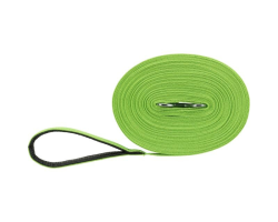 Laisse à pister verte - Longe en sangle plate pour chiens