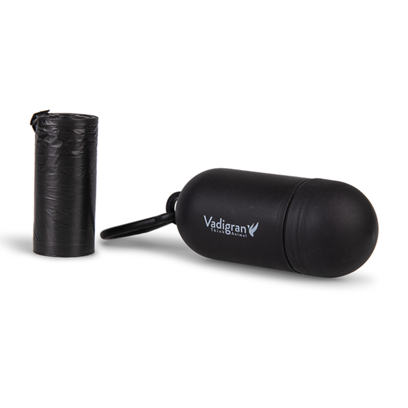 Distributeur de sacs hygiéniques noir pour chiens | Pratique et fonctionnel