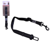 Laisse/ceinture de sécurité auto réfléchissante noire pour chien - Sécurité et confort