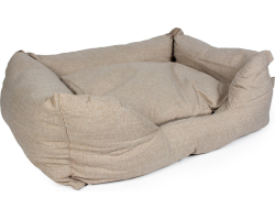 Panier textura beige pour chiens - Confort et style