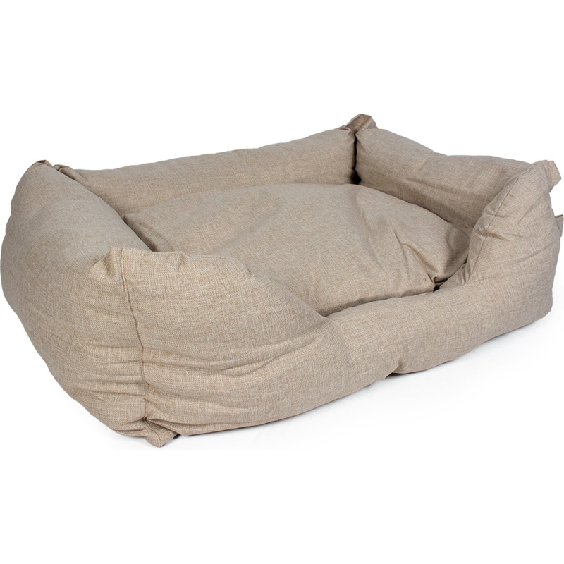 Panier textura beige pour chiens - Confort et style