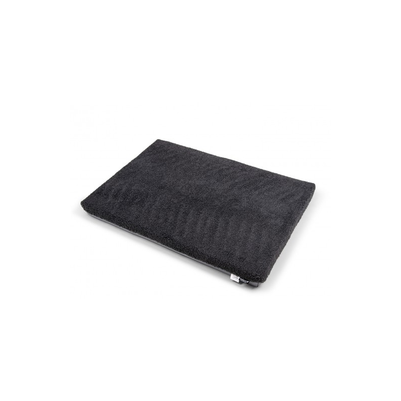 Matelas orthopédique à mémoire de forme gris peluche pour chiens