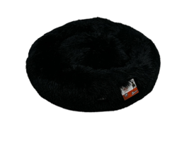 Panier rond Nirvana noir pour chien - Confort et élégance